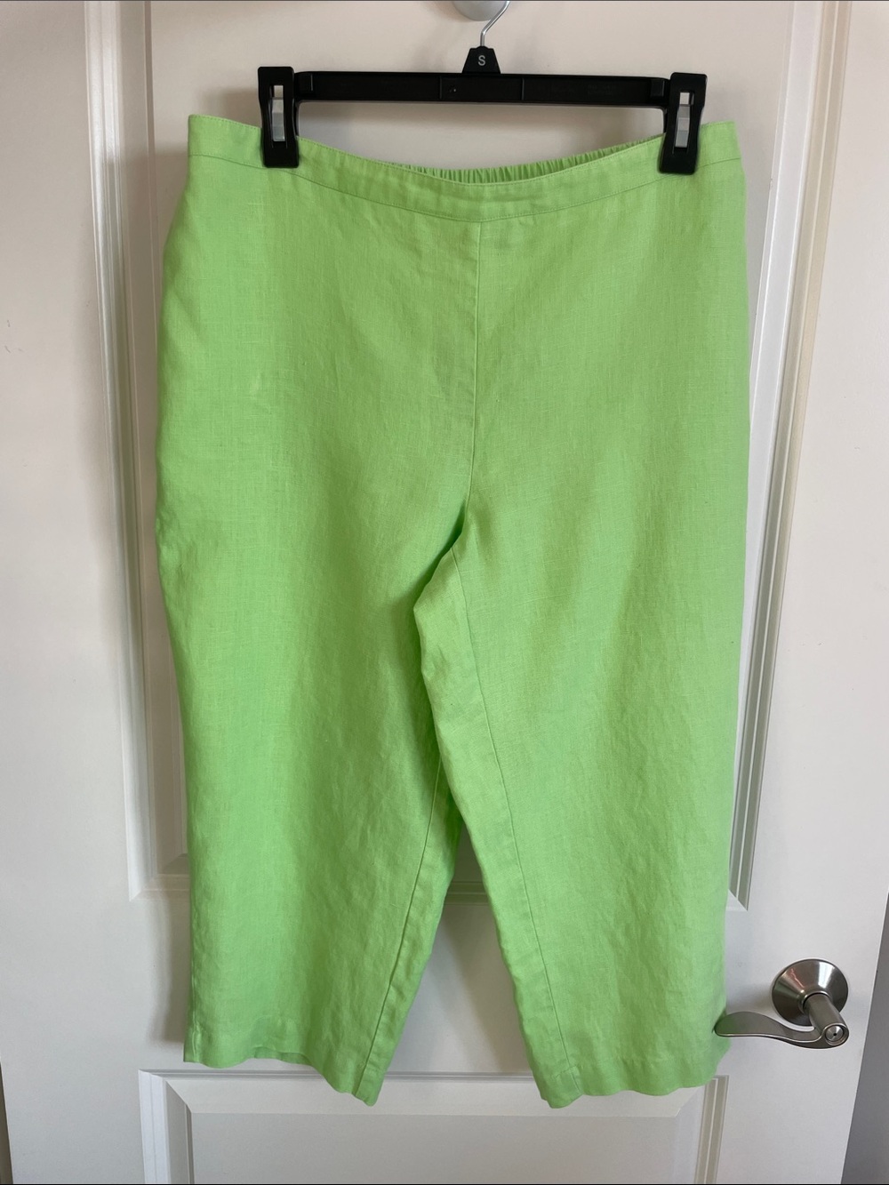 Chico's Lime Green Crop pullon Pants Capris